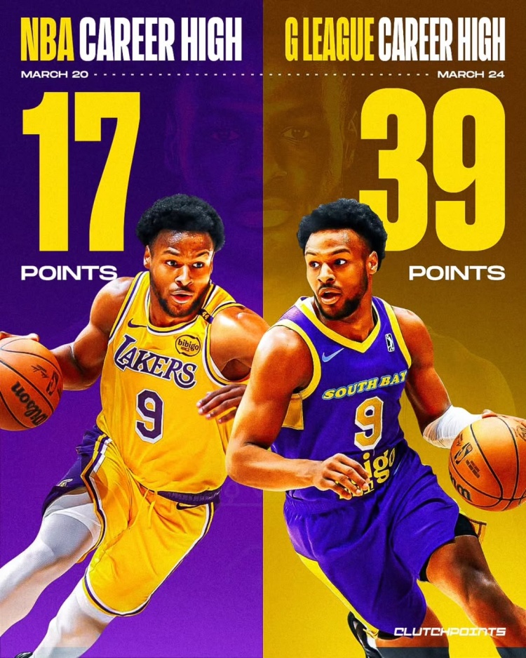 在進(jìn)步！布朗尼一周內(nèi)先后創(chuàng)下個人NBA和G聯(lián)盟單場得分新紀(jì)錄